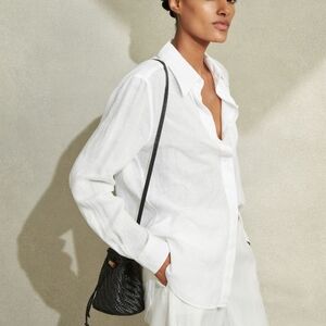 REISS Campbell 100% Lightweight Linen Button Down Shirt USA 6